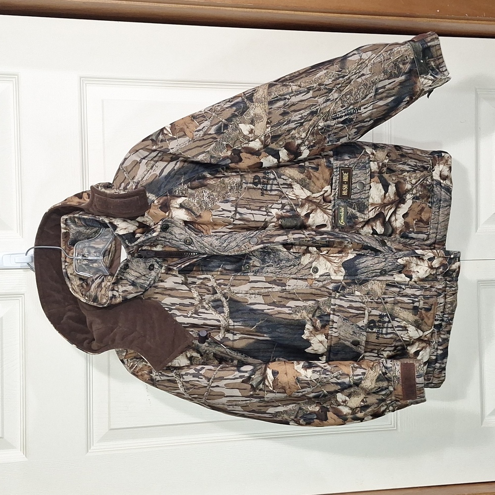 Mossy Oak Gamehide camouflage hush hide hooded coat - M